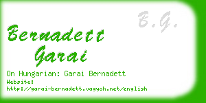 bernadett garai business card